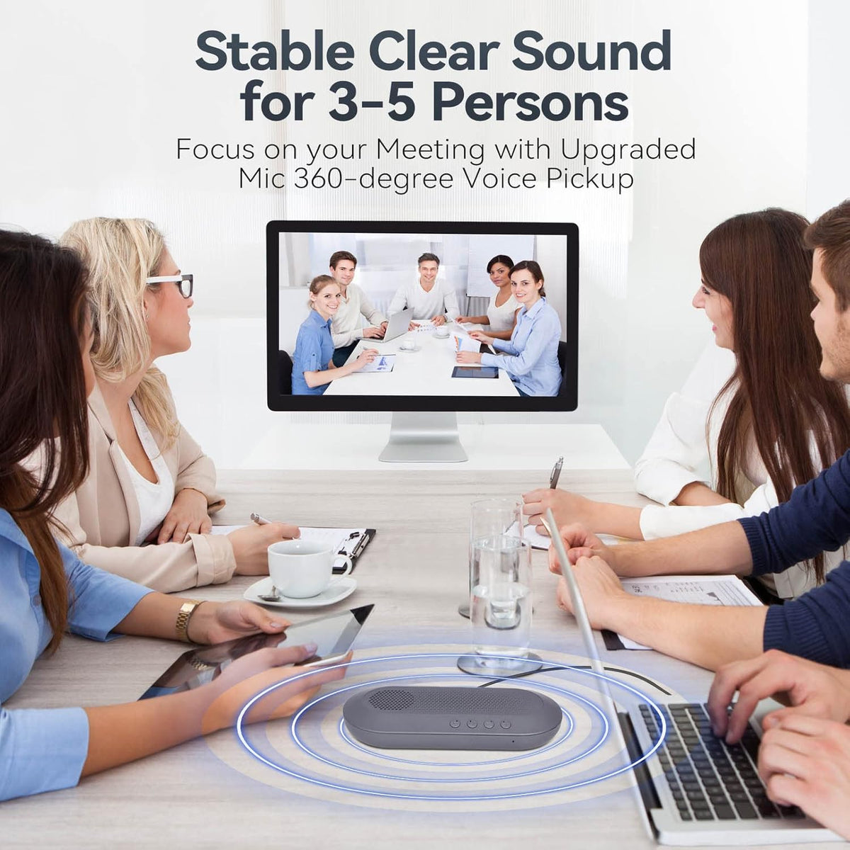 Pack of 2 USB Speakerphone with 360° Omnidirectional Microphone A247