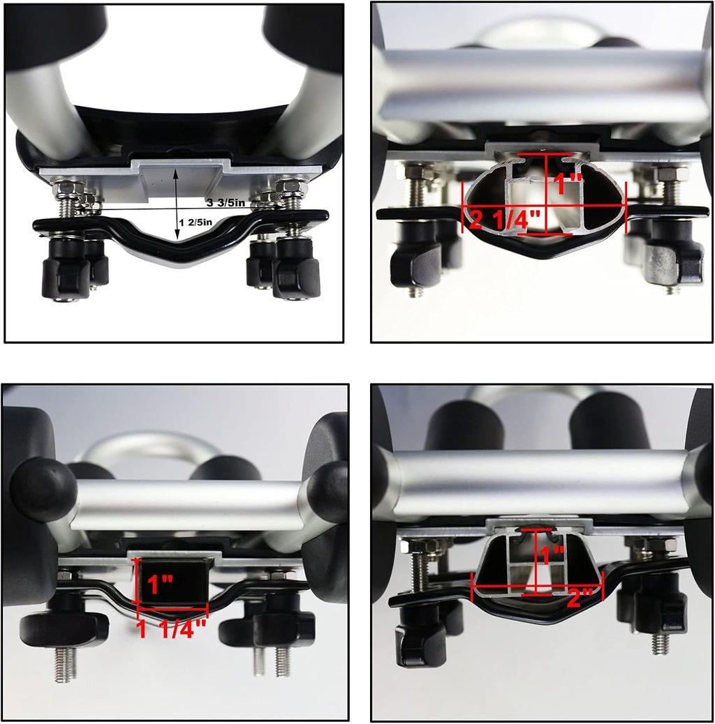 Folding Kayak Rack J-Bar Carrier with Ratchet Straps Pack of 2 P9356