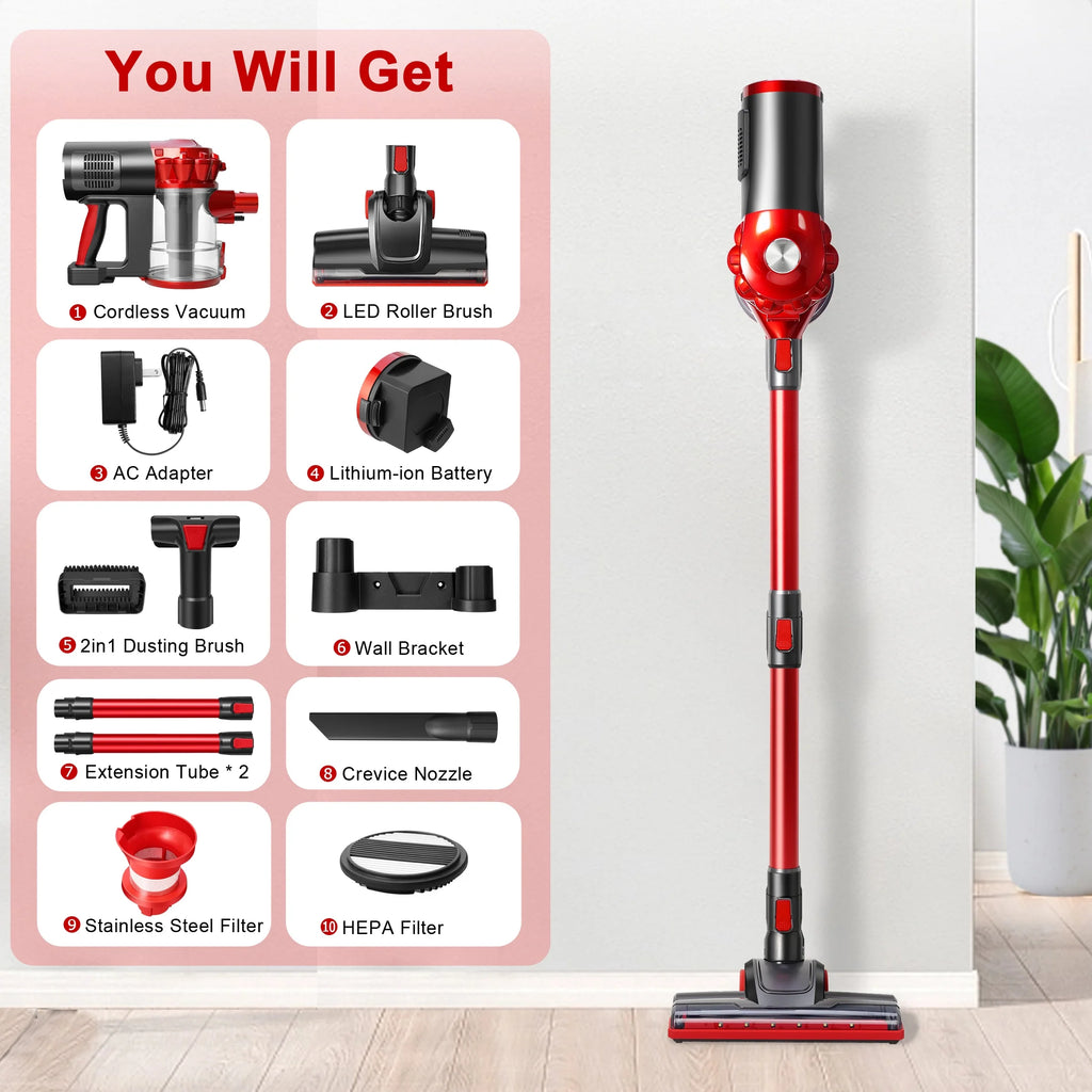 Cordless Bagless Lightweight Stick Handheld Vacuum Cleaner J87658
