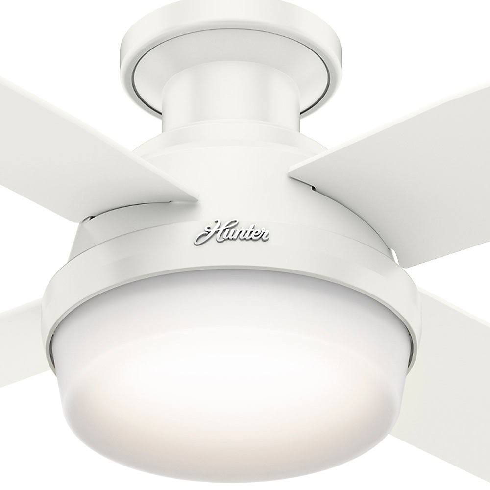 White Low Profile Ceiling Fan with Light & Remote (2 Pack) K533