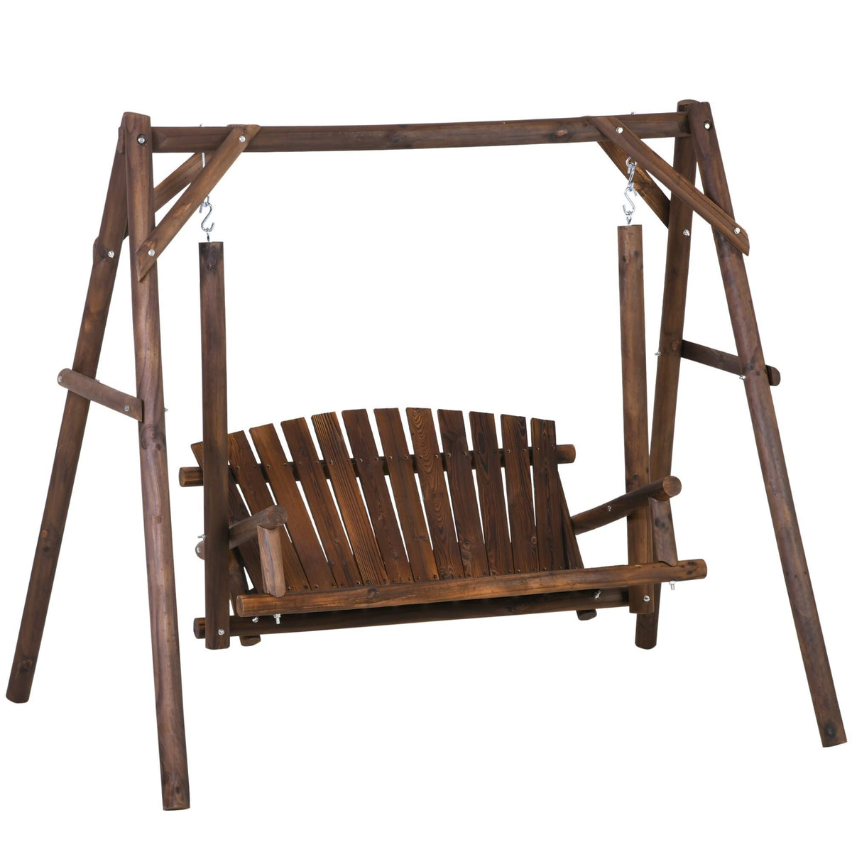 6.5 ft Outdoor Solid Wood Garden Swing P70500