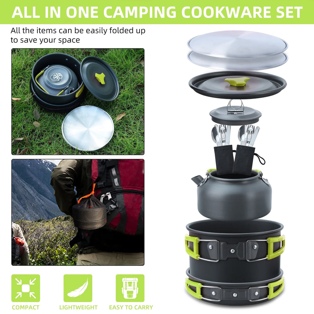 16pcs Camping Cookware Set L3773