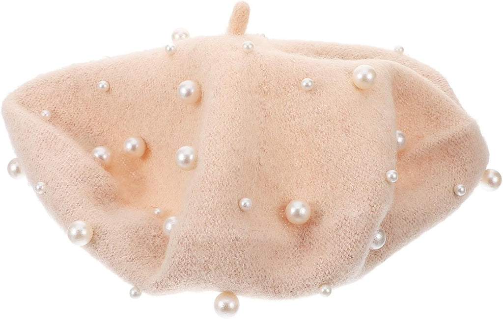 Beige Cashmere Wool Beret N948