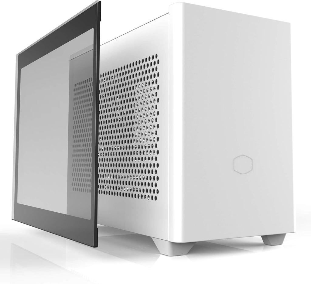 White SFF Mini-ITX Case with Tempered Glass Panel Z63284