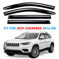 Smoke Tinted Tape-On Side Window Vent Visor Deflectors Rain Guards 4pcs I69497