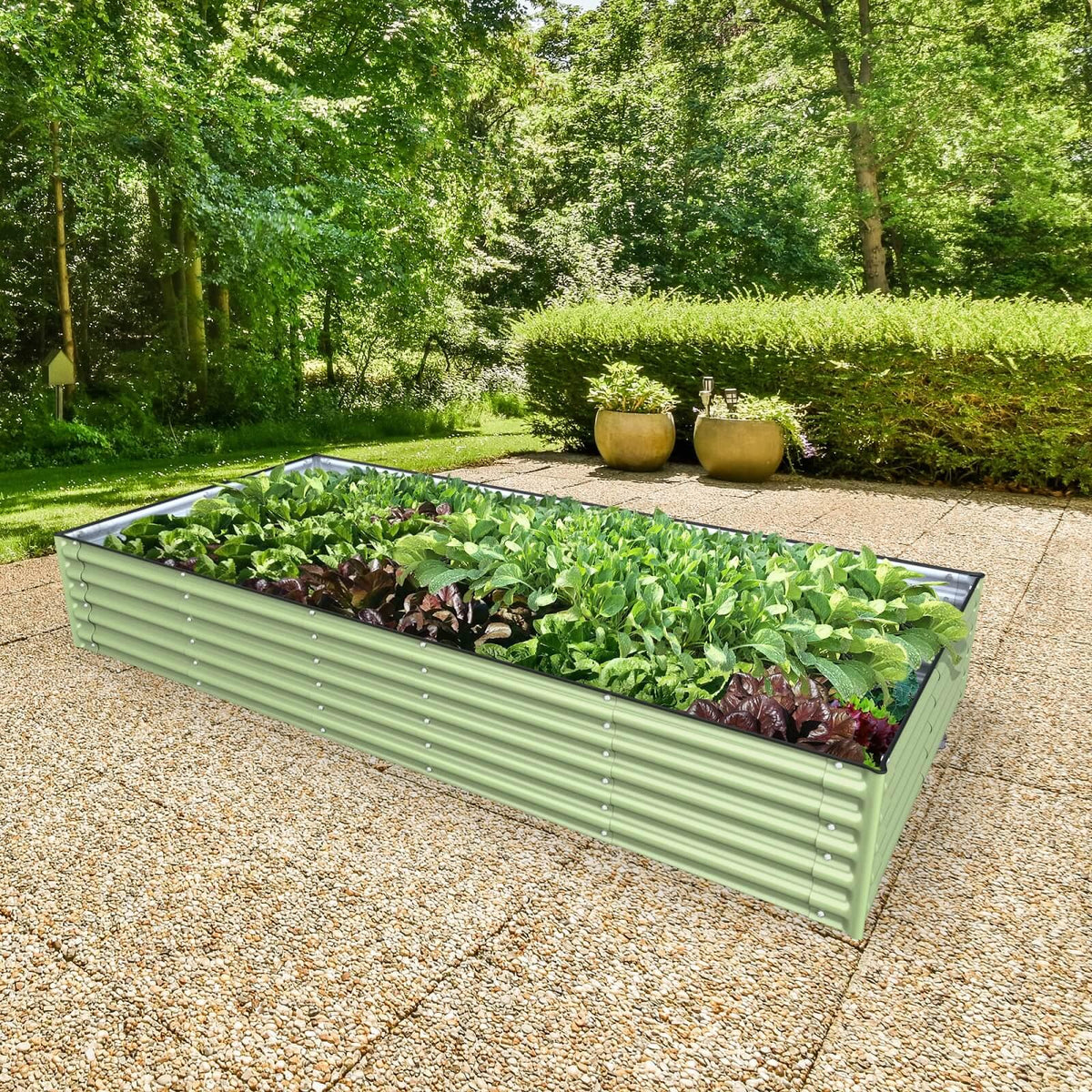 17 Tall Rectangle Raised Garden Bed F9398