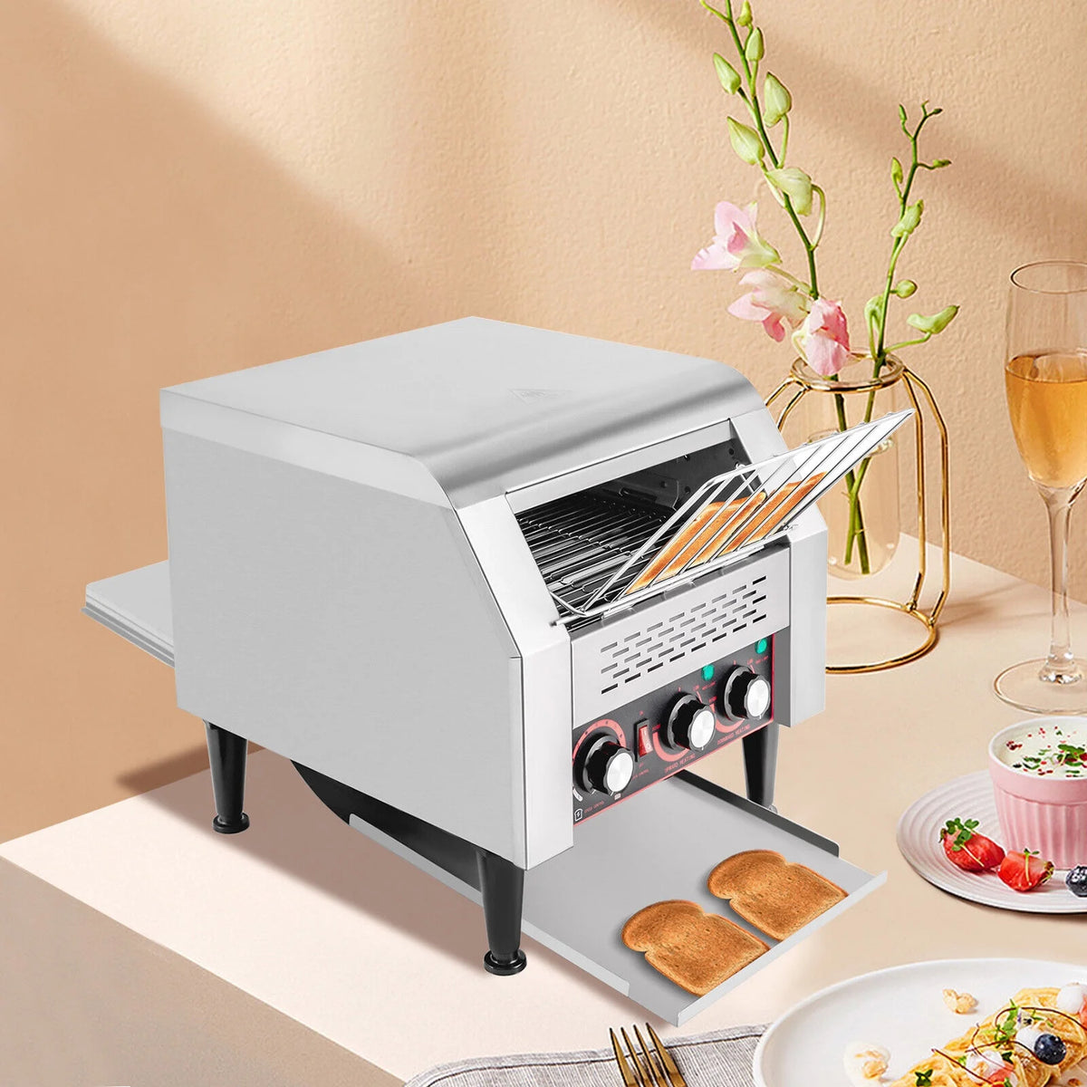 Commercial Conveyor Toaster 2200W 1-7 Levels Adjustable M5025