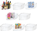 Plastic Lazy Susan Storage Organizer Bins 8 Pack C3269