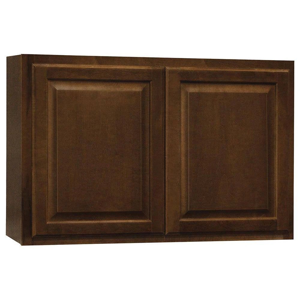 36x23.5x12 in. Cognac Medium Brown Wall Bridge Kitchen Cabinet Q8231