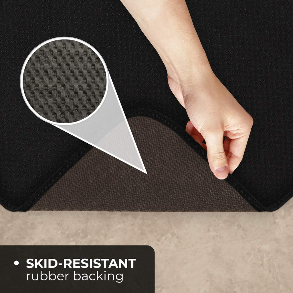 Black Skid-Resistant Carpet Runner 18 Feet X 27 Inches G407