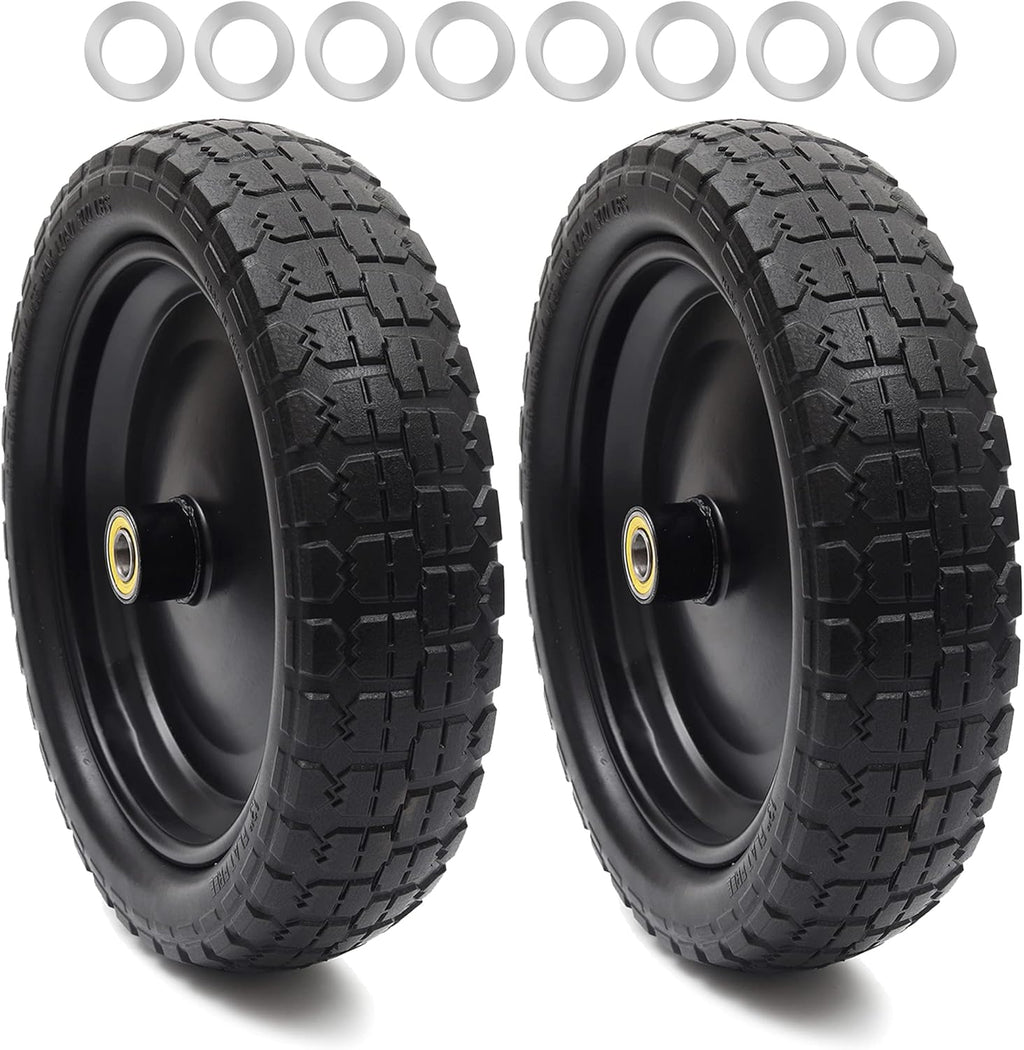 13'' Solid Polyurethane Flat-Free Tire and Wheel Assemblies Q358063