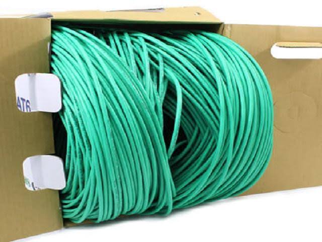 Green Cat6e Plenum 24AWG Solid 1000 ft. Cable L474