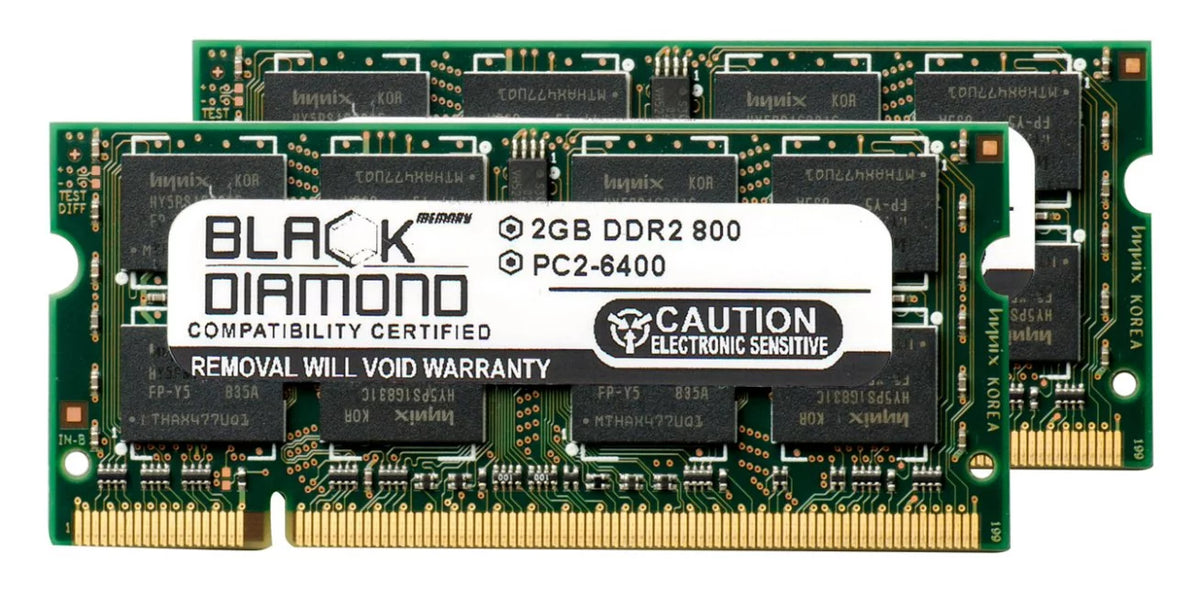 4GB 2X2GB 200pin 800MHz PC2-6400 DDR2 SO-DIMM Memory RAM J8944