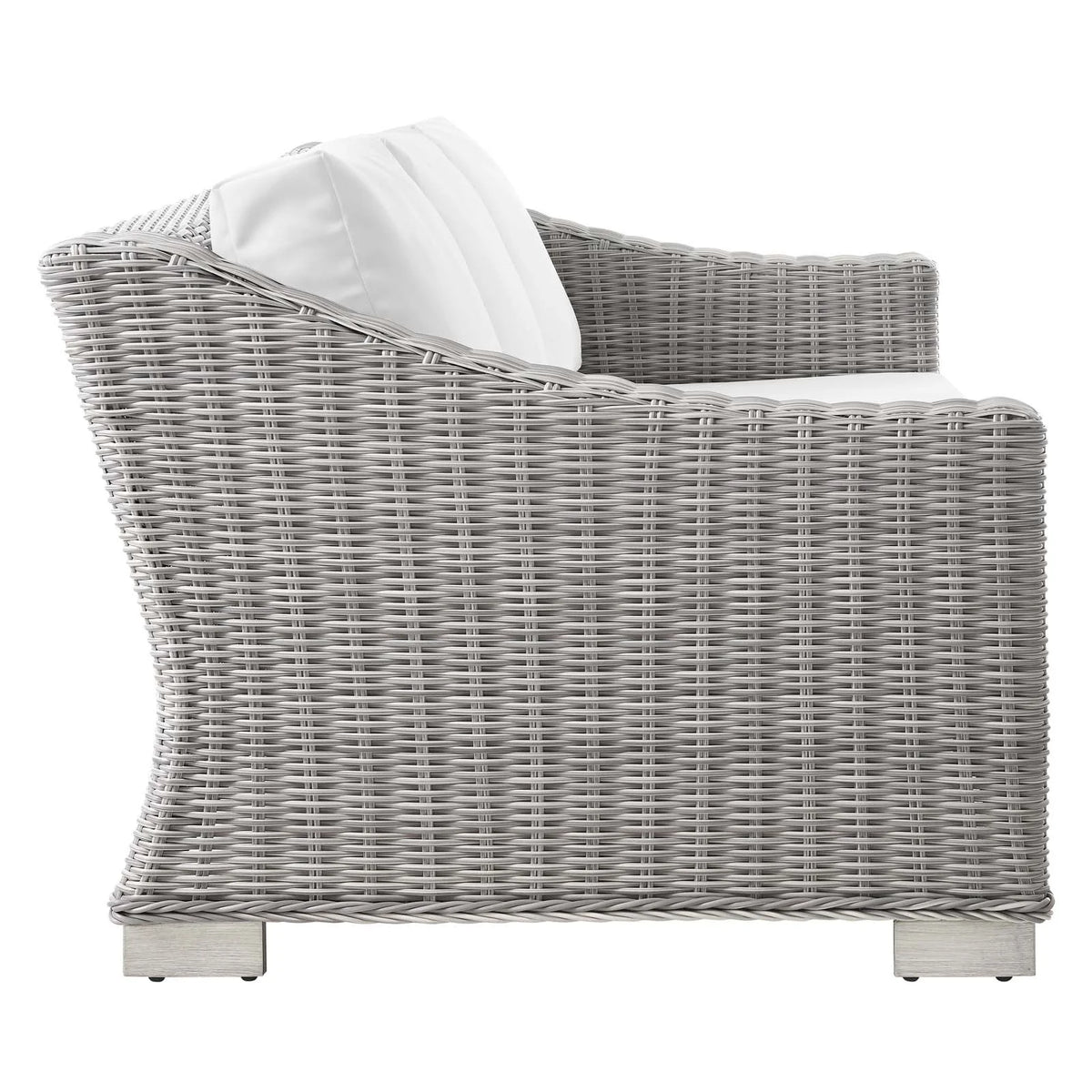 Light Gray Wicker Rattan Outdoor Sofa K172121