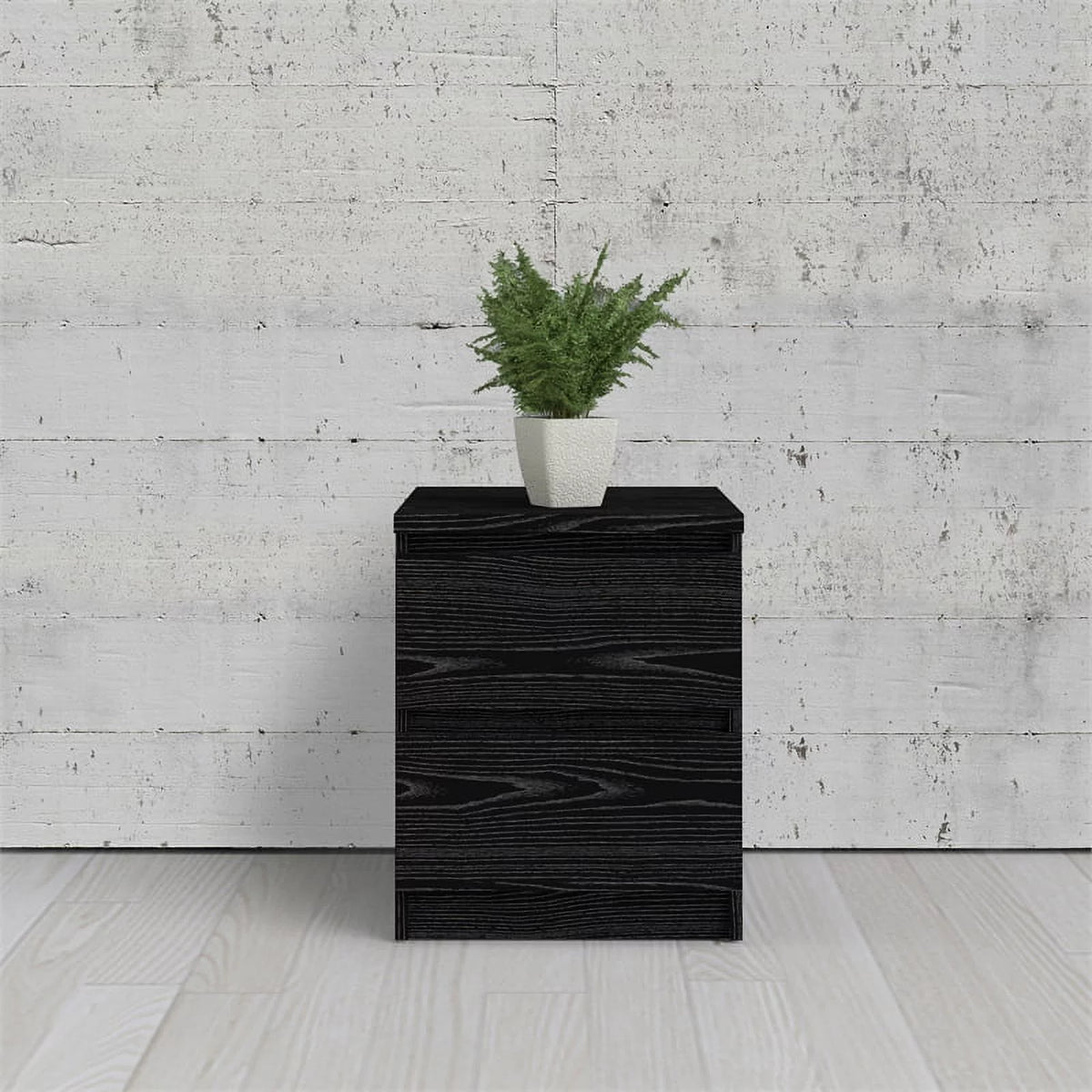 Black 4pc Queen Bed Dresser & 2 Nightstands D42917