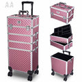 Pink Rolling Makeup Case Organizer B9460