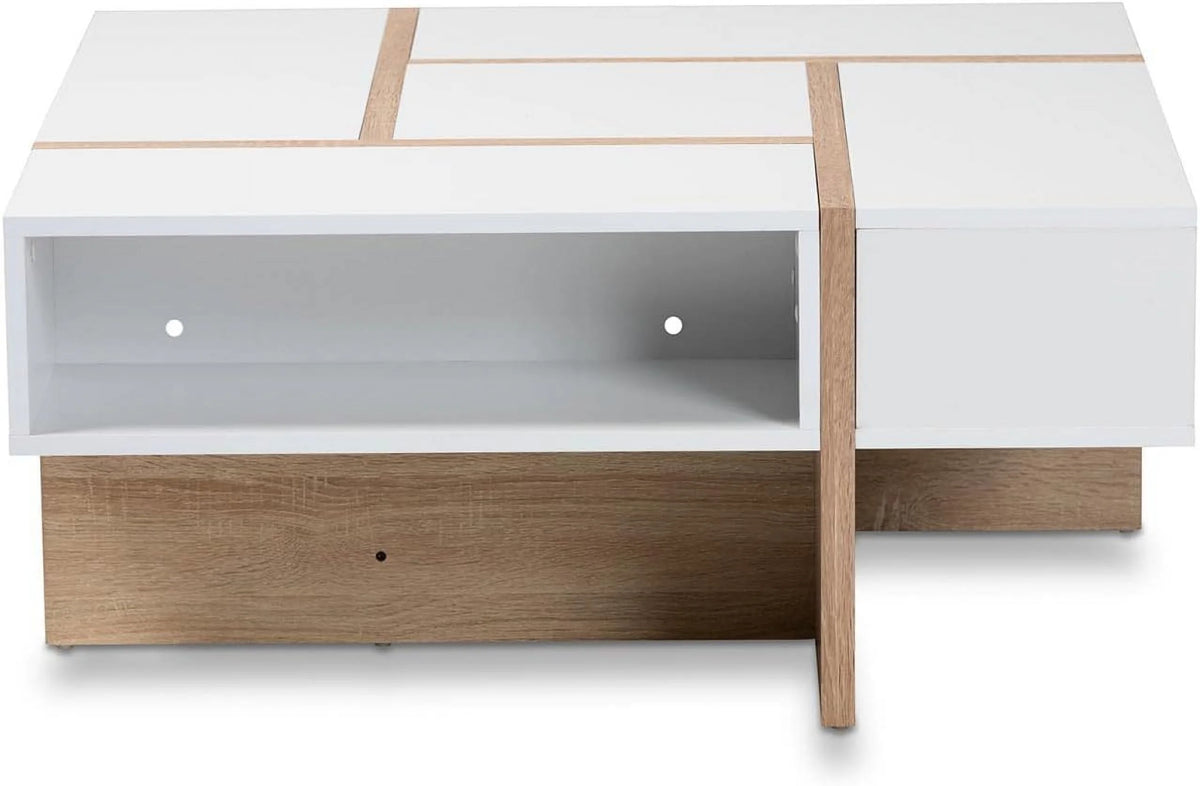 White Oak Finished Wood Coffee Table M445627