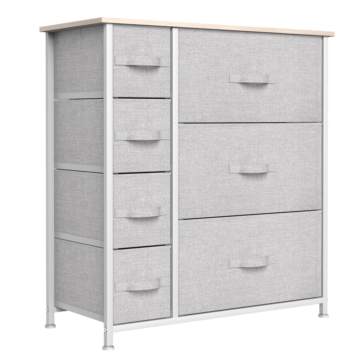 Cool Gray 7 Drawer Fabric Dresser U228