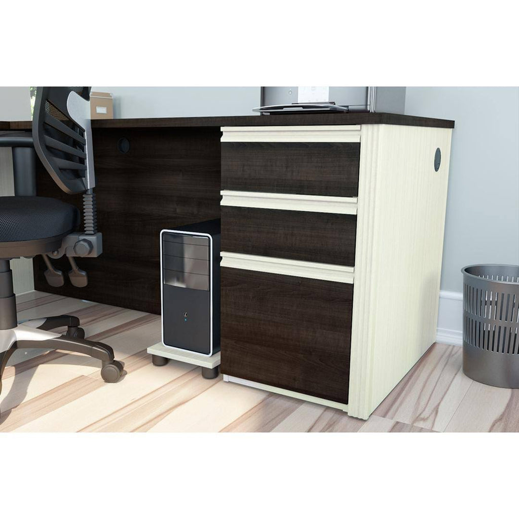 Bordeaux Graphite Pedestal Desk I12699