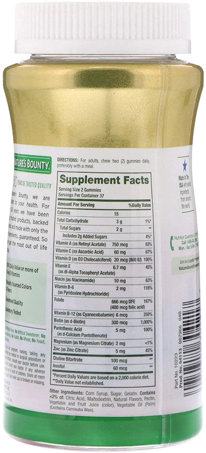 Adult Multivitamin Gummies 75 Each Pack of 2 Q1597