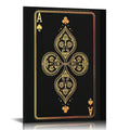 Playing Cards Wall Art Canvas Black and Gold V81048