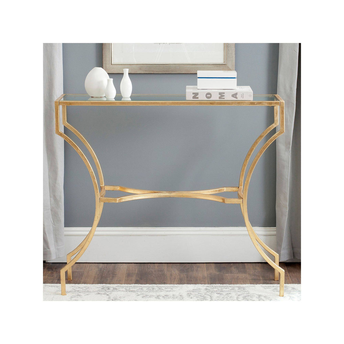 Gold/Glass Console K39059
