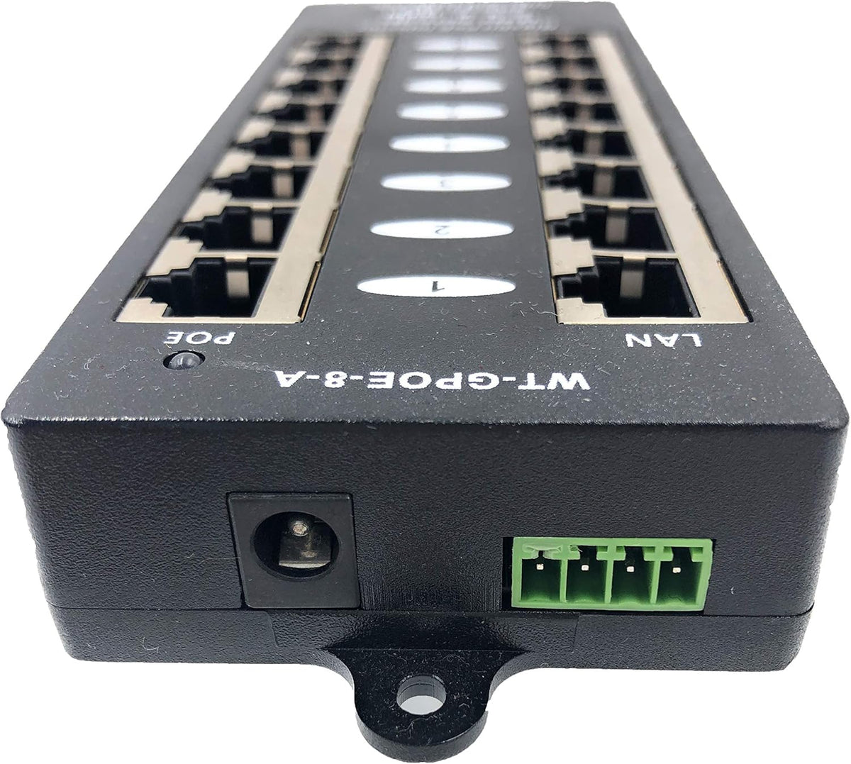 8 Port Gigabit Passive PoE Injector with 48 Volt 60 Watt Power Supply S72637