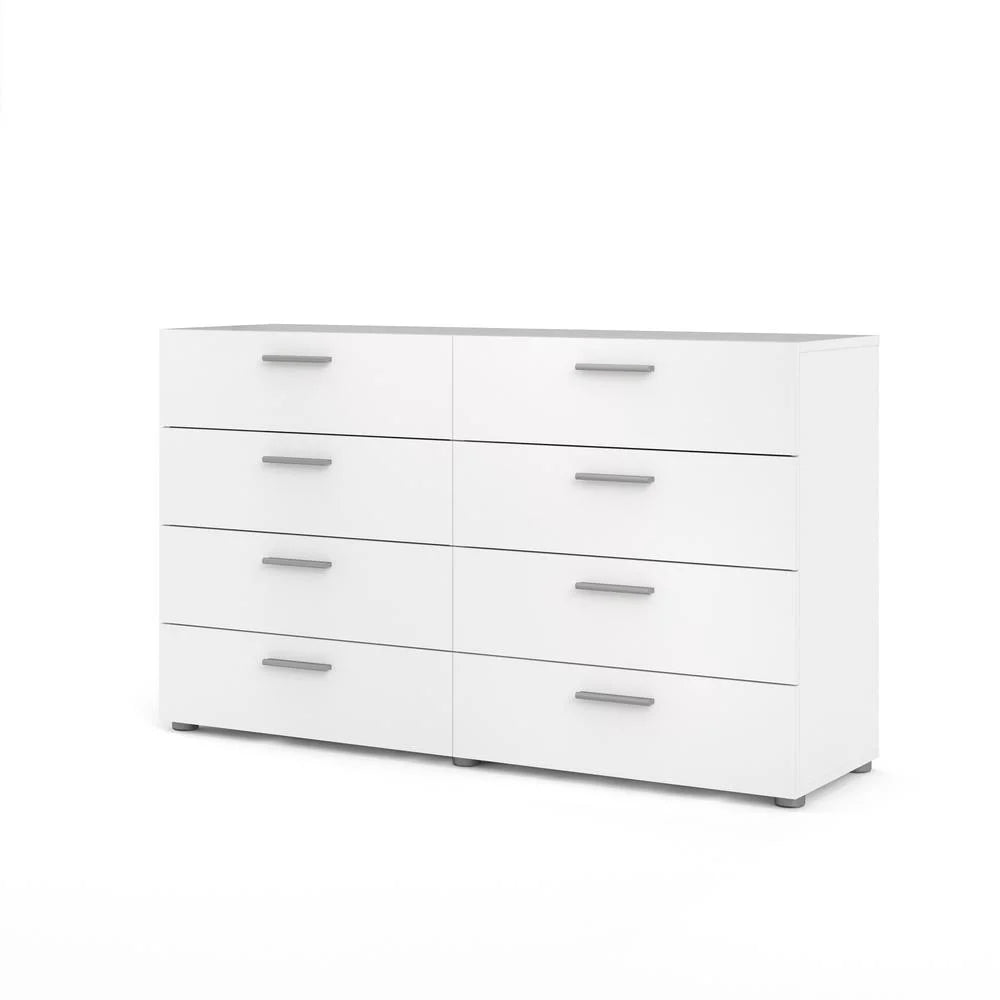 White 8 Drawer Double Dresser Z566807