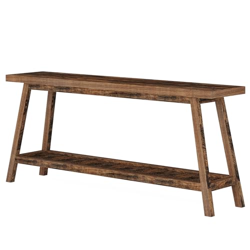 Rustic Brown 2-Tier Narrow Wood Console Table T476947