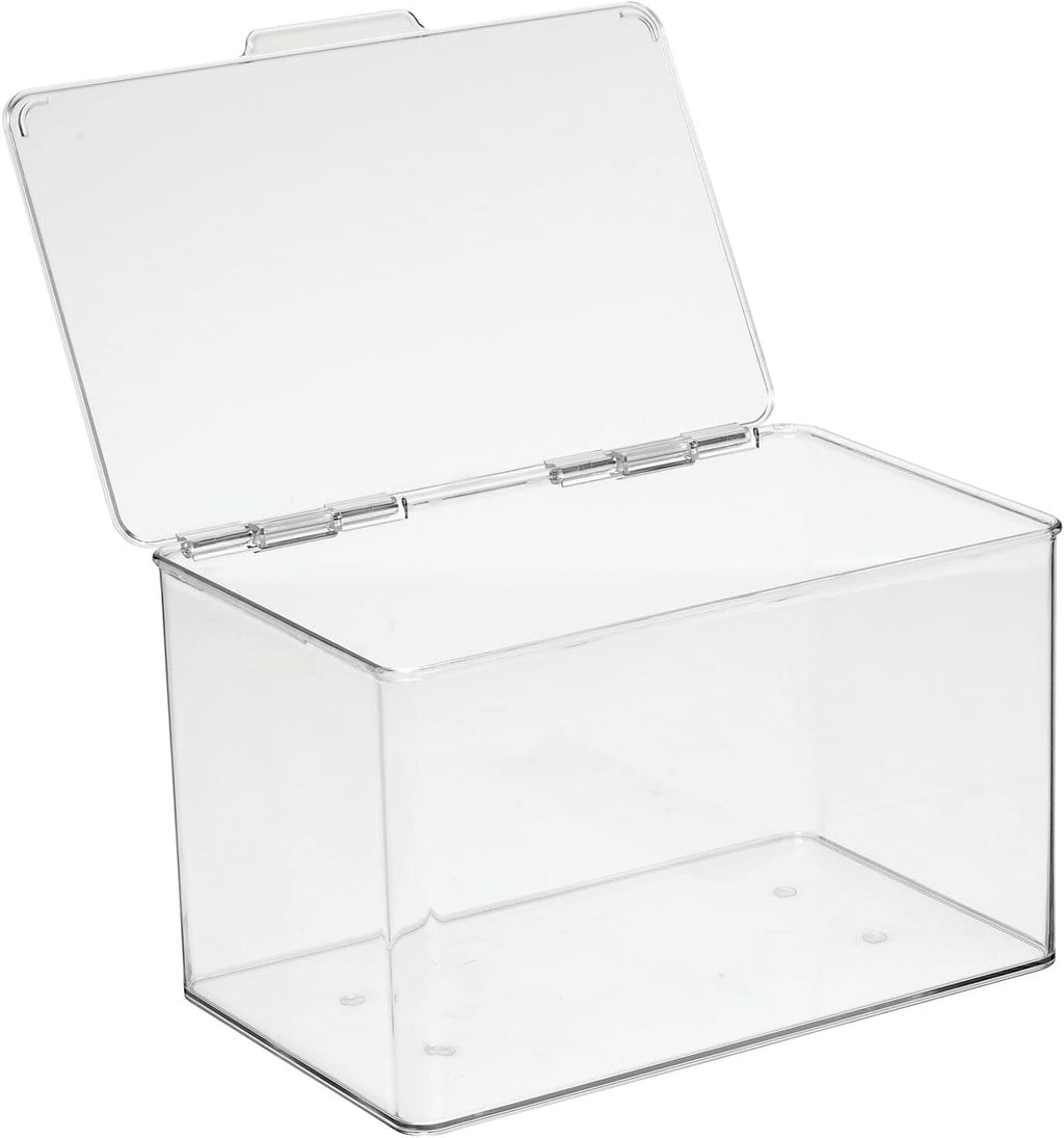 Clear 8 Pack Stackable Plastic Storage Bin with Lid G83740