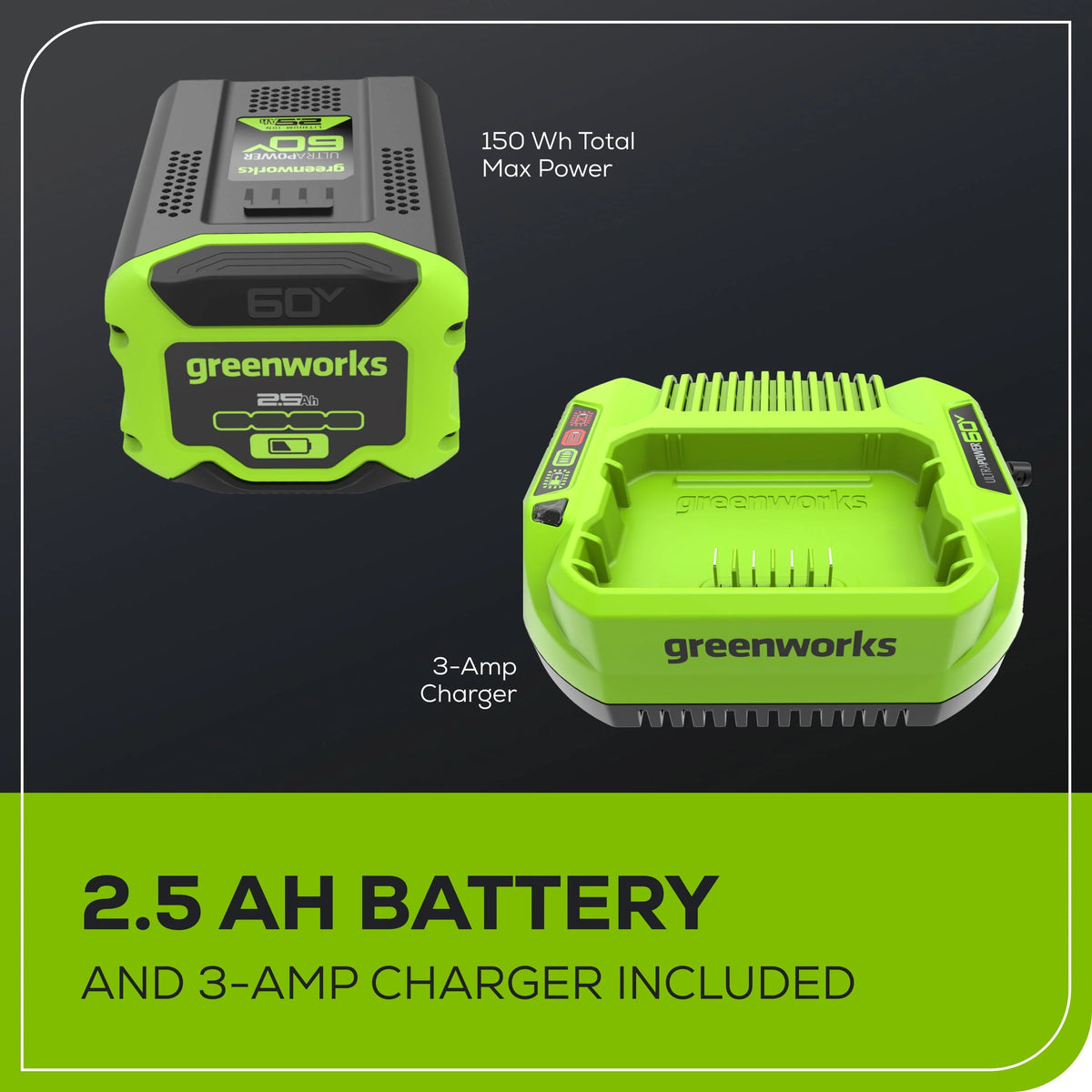 60V 8 Edger with 2.5 Ah Battery & Charger E339