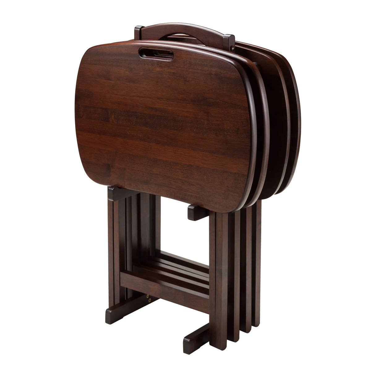 Set of 4 Walnut Folding Snack Table M4590