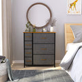 Cool Gray 7 Drawer Fabric Dresser U228