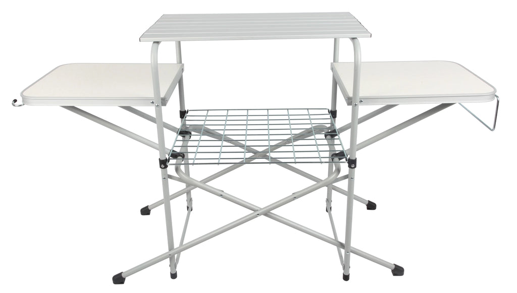 Camp Kitchen Cooking Stand with Three Table Tops J780192
