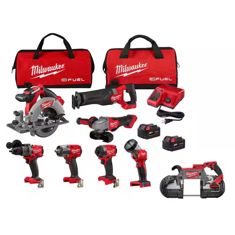 18V Lithium-Ion Brushless Cordless Combo Kit with 5.0 Ah Batteries 7-Tool W411766