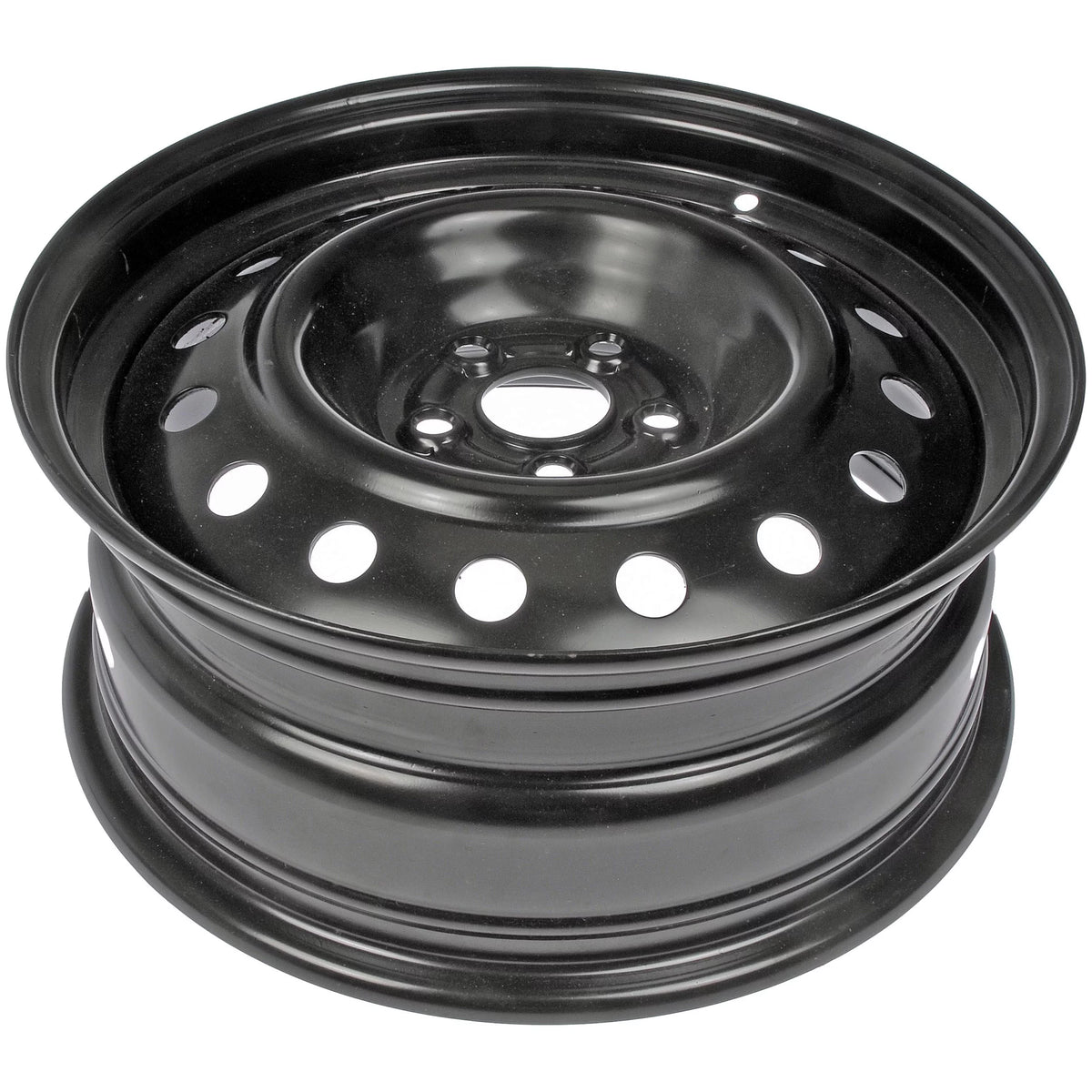 Steel 16 x 6.5-inch 5-Lug Black Wheel Rim I414