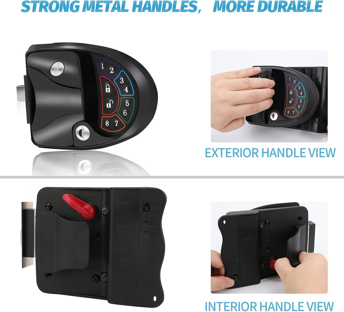 Keyless Entry Door Lock with 2 Key Fobs and Backlit Keypad L92583