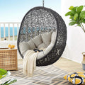 Black White Outdoor Patio Lounge Chair K336871