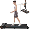 Under Desk Treadmill Walking Pad Portable 2.25HP Orange Z576059