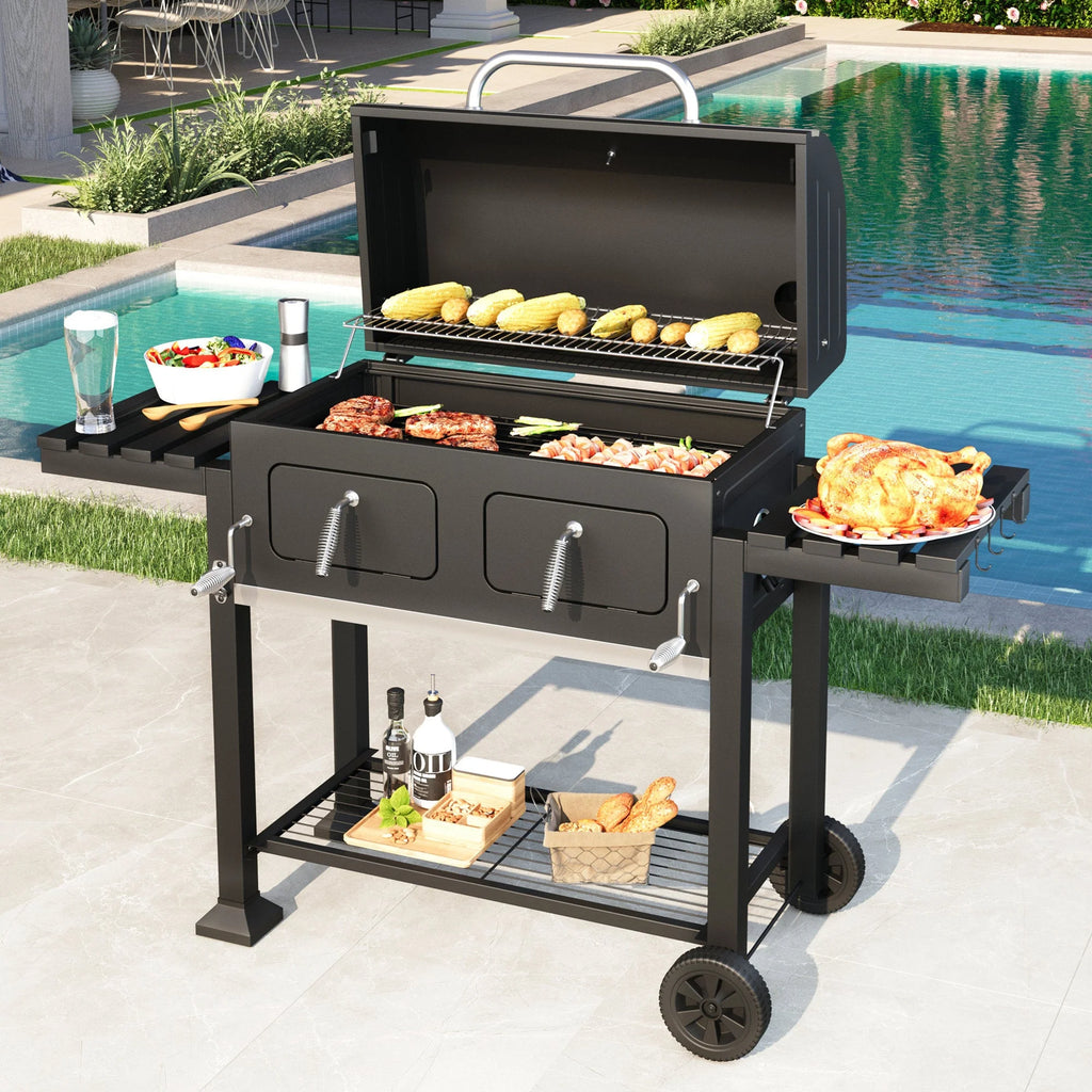 34-inch Portable Charcoal BBQ Grill X7744