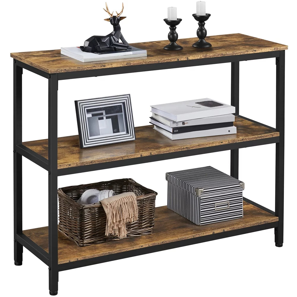 Industrial Console Table Rustic Brown Z1743