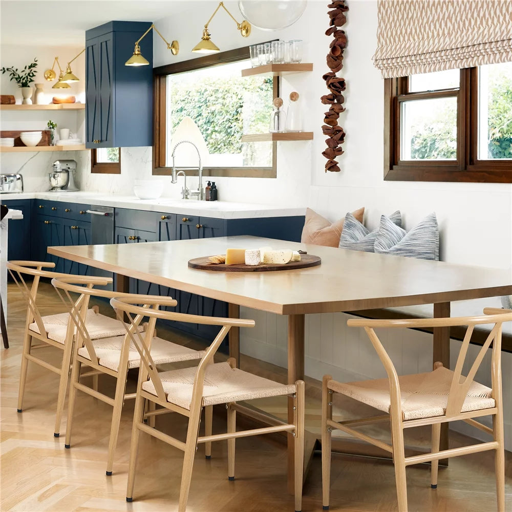 4pcs Weave Dining Chair with Metal Frame M715