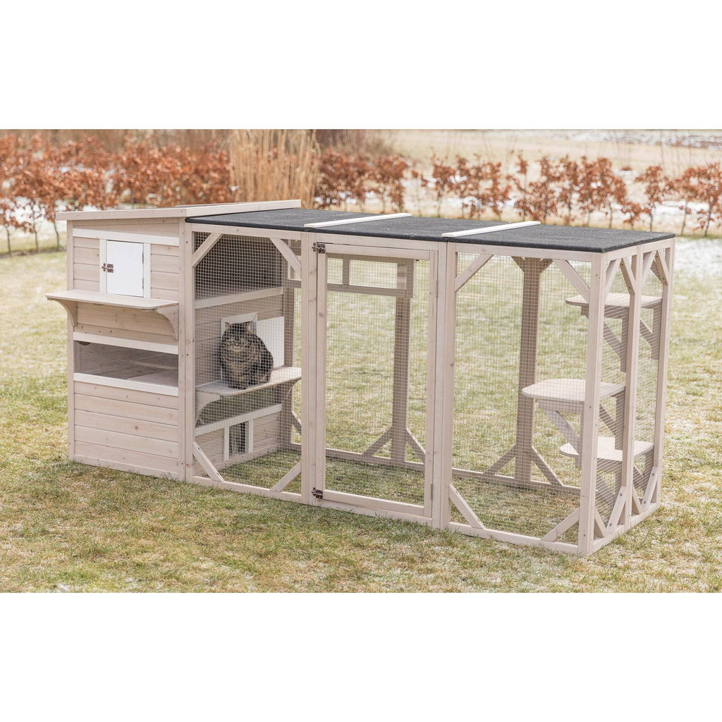 Wooden Cattery Grey Y481