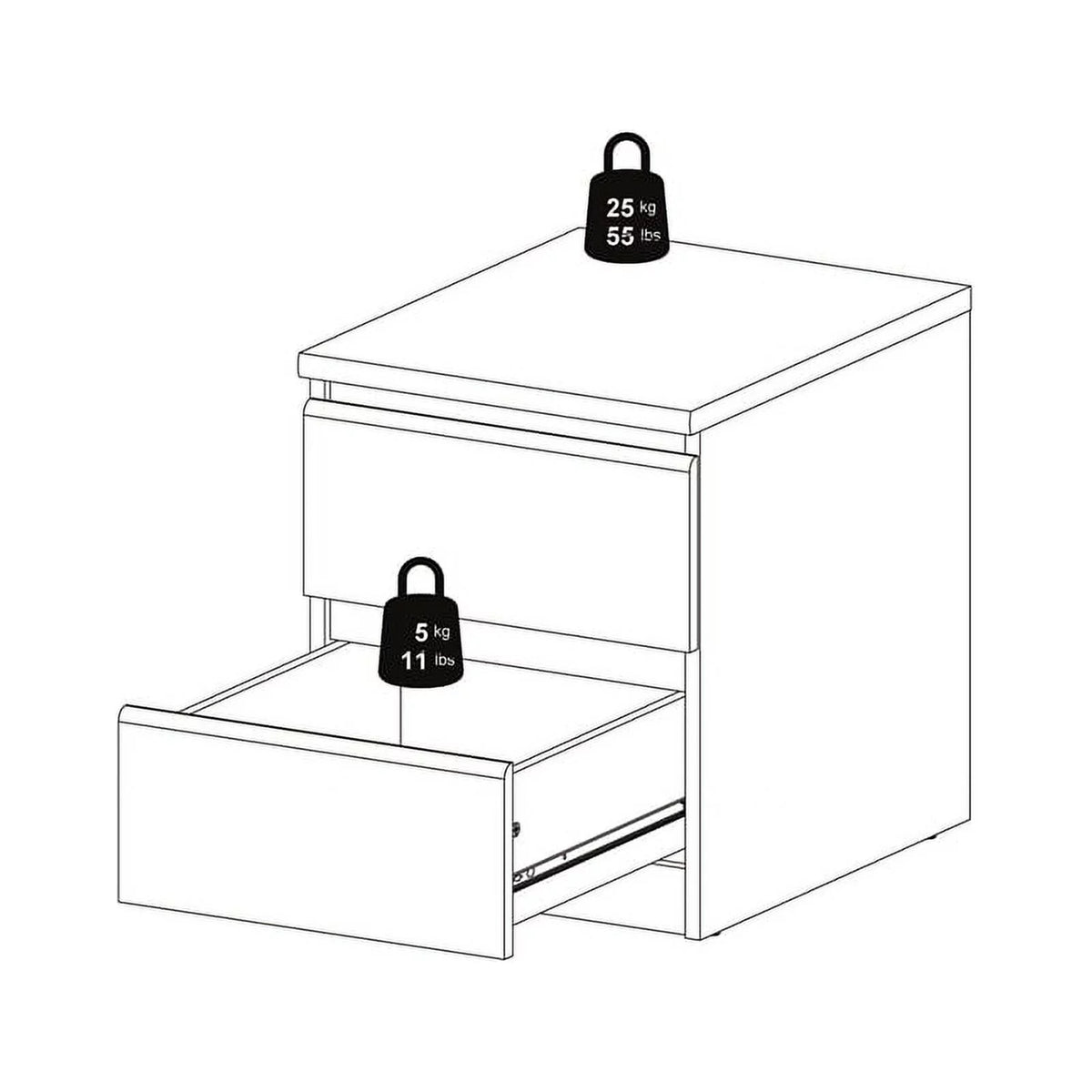 Black 4pc Queen Bed Dresser & 2 Nightstands D42917