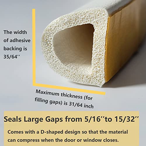 Self-Adhesive Weather Stripping Seal Strip 18 Feet Z58629