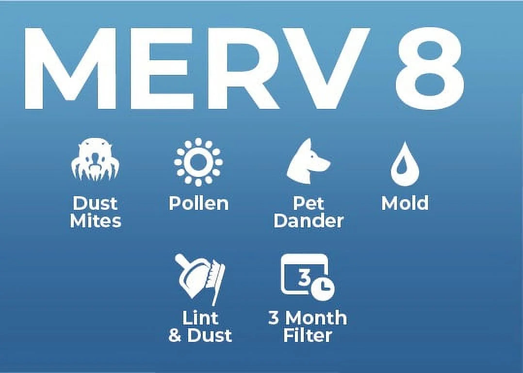 16x24x2 MERV 8 2" Air Filters, 6 Pack Q416917