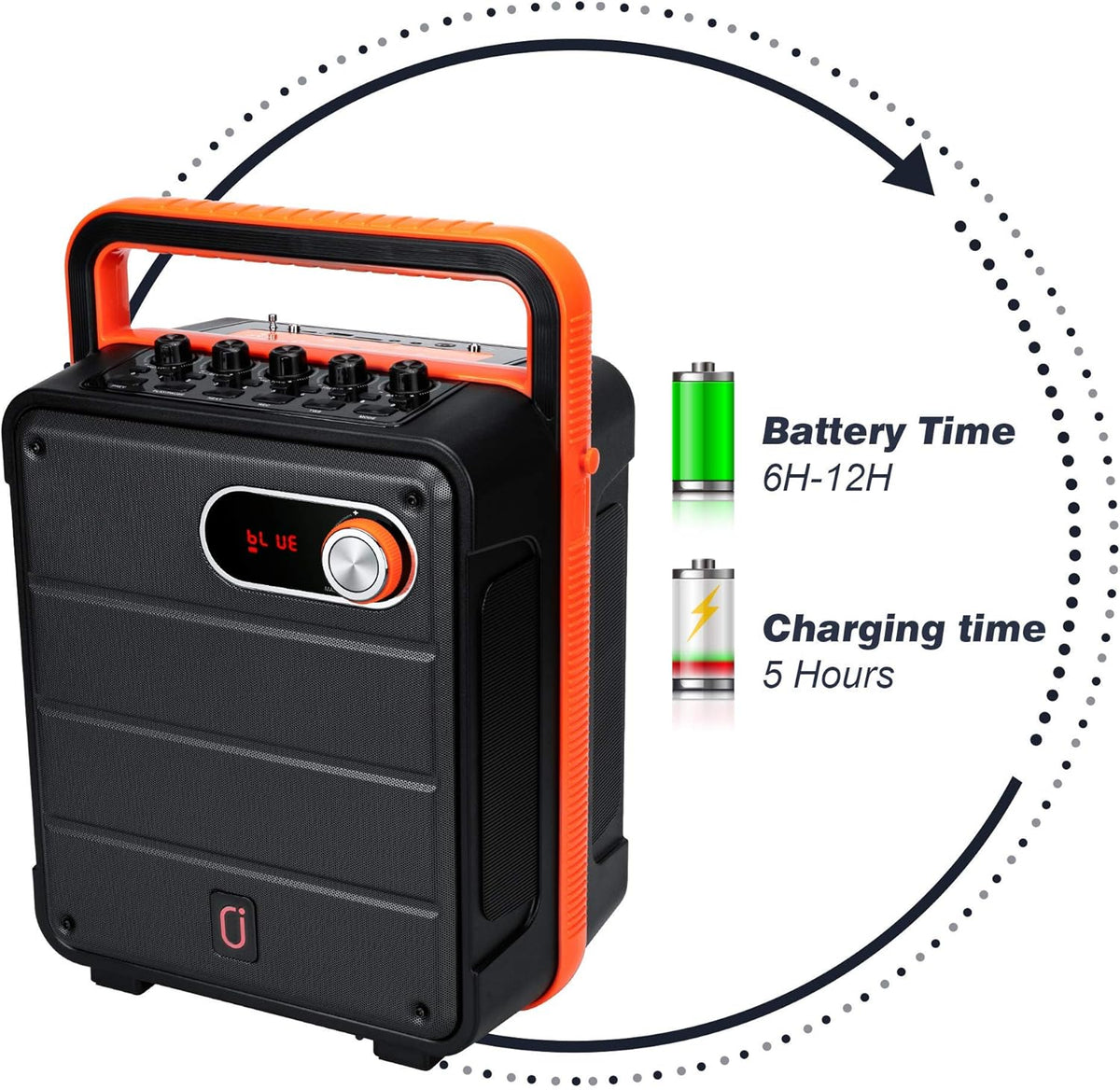 Rechargeable Portable Bluetooth Karaoke Machine with Microphone H1342