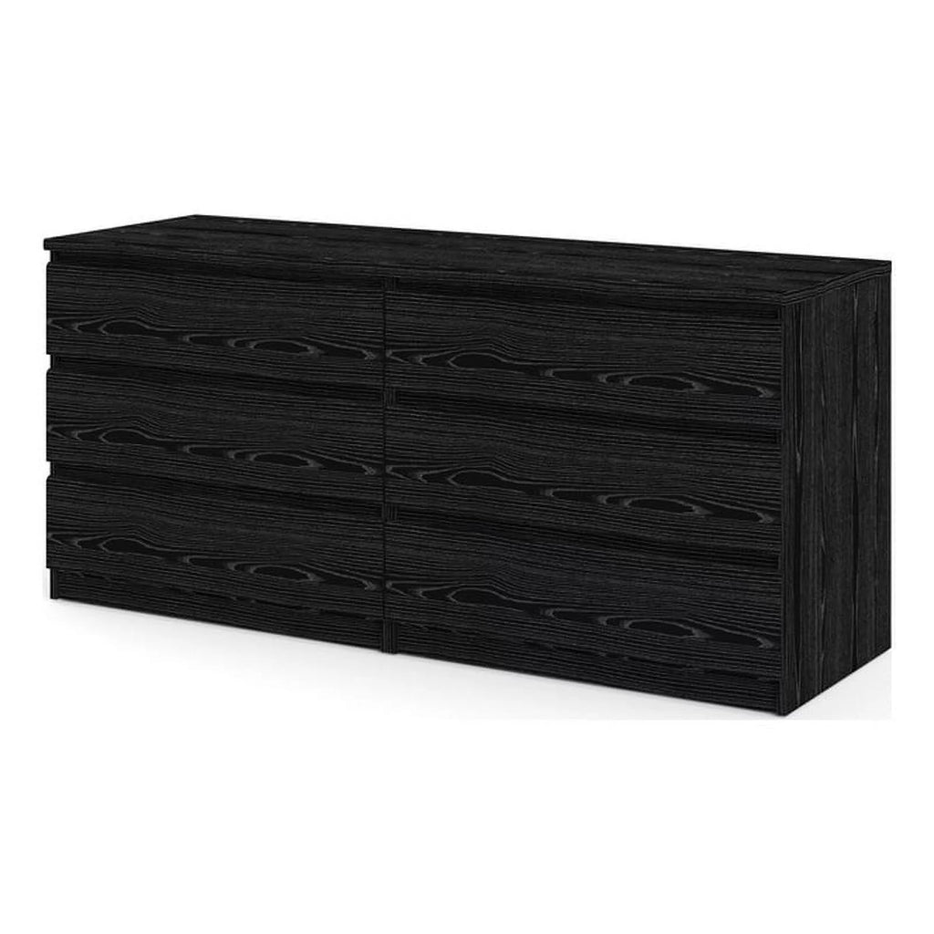 Black 4pc Queen Bed Dresser & 2 Nightstands D42917