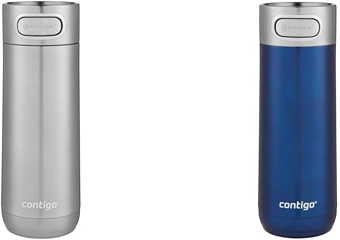 16oz Stainless Steel Thermal Travel Mugs, Set of 2 A295474