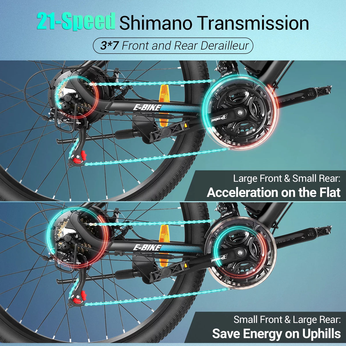 27.5" 500W Electric Bike with 48V 10.4AH Removable Battery E514914